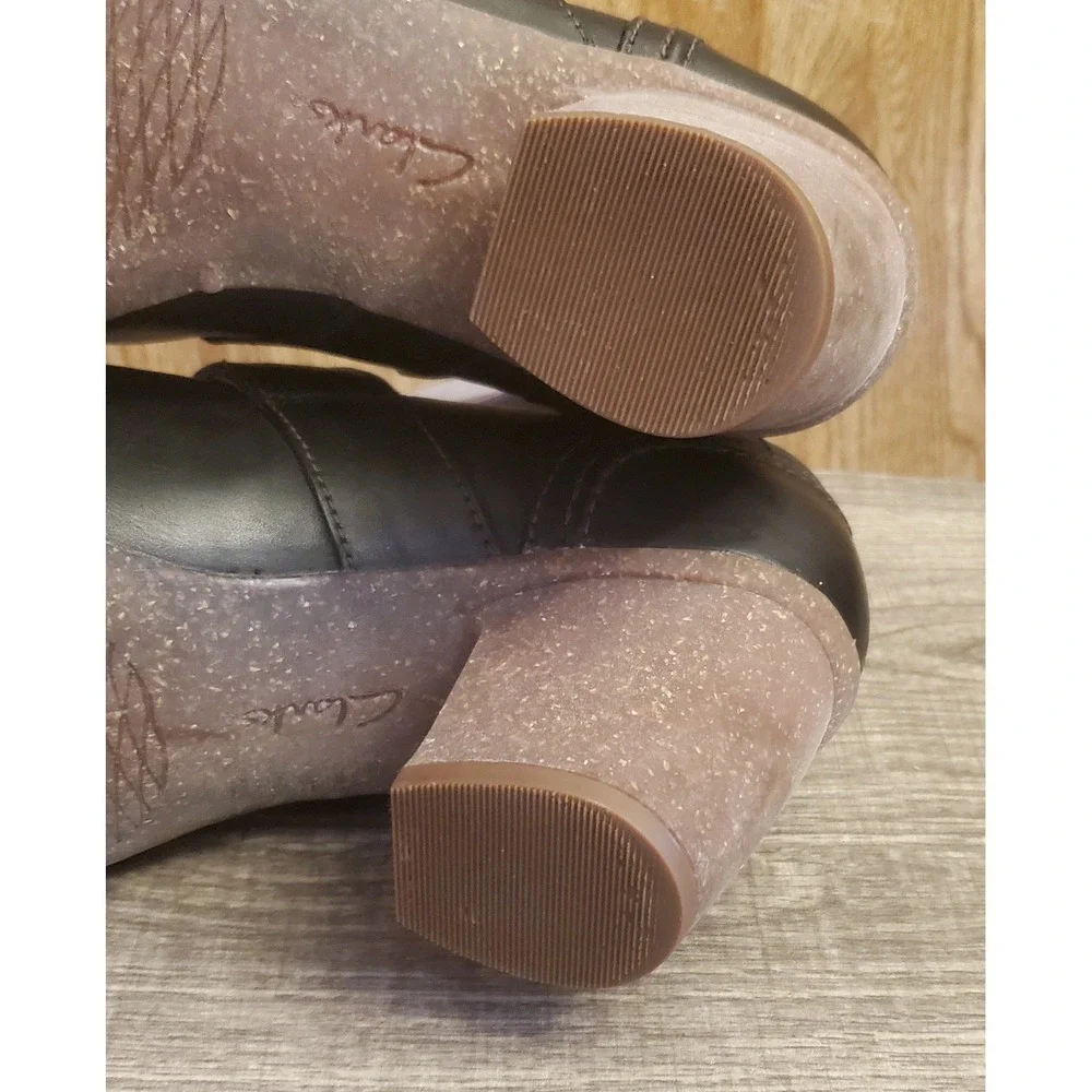 Clarks Carleta‎ Prato Mary Jane Heeled Shoes Women's Size 9 Black